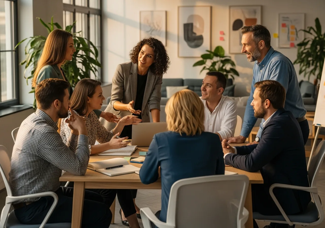 Leadership workshop with engaged professionals